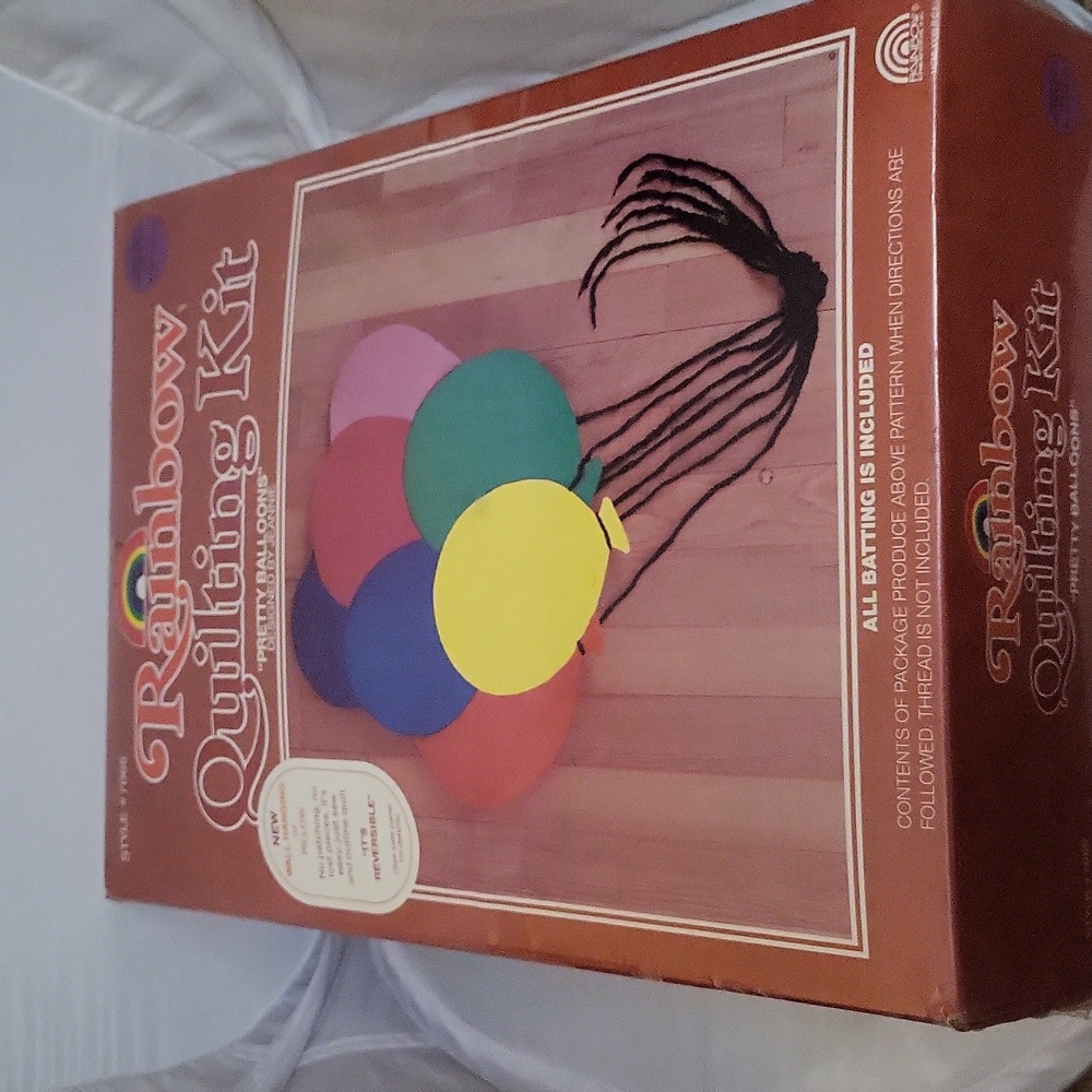 Vintage Rainbow Balloons quilting kit.  New